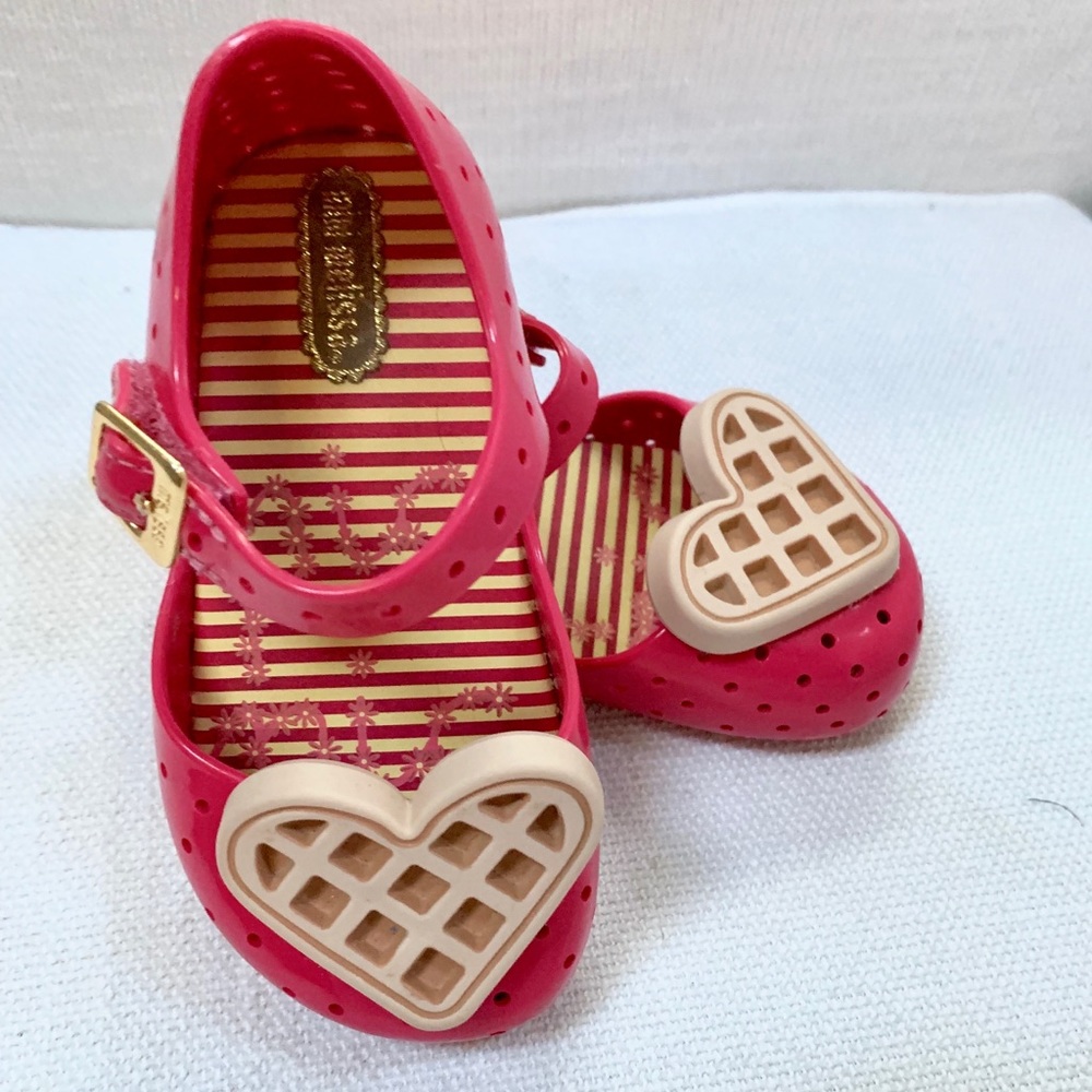 Mini Melissa pink flats size 7
